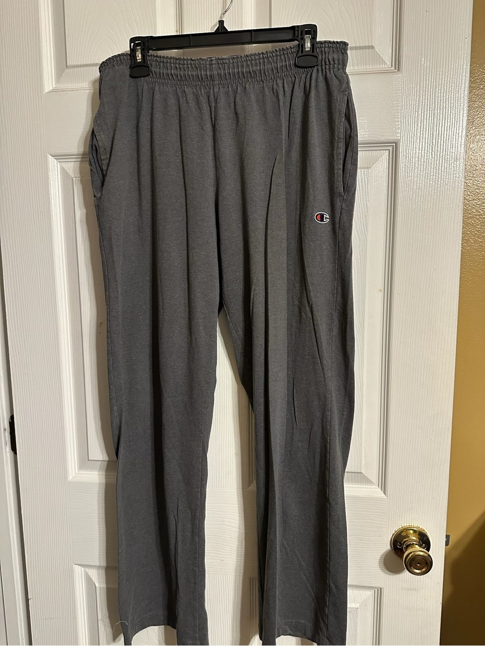 Champion Men's Dark Gray Casual Joggers with Logo